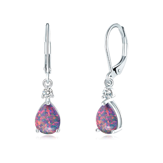 Teardrop 14K Gold Plated Black Opal Earrings Teardrop 14K Gold Plated Black Opal Earrings