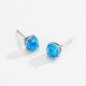 Sterling Silver Blue Opal Stud Earrings Sterling Silver Blue Opal Stud Earrings