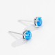 Sterling Silver Blue Opal Stud Earrings Sterling Silver Blue Opal Stud Earrings