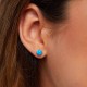 Sterling Silver Blue Opal Stud Earrings Sterling Silver Blue Opal Stud Earrings