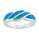 Sterling Silver Lab-Created Blue Opal Swirl Ring Sterling Silver Lab-Created Blue Opal Swirl Ring