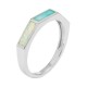 Lab-Created Opal & Larimar Sterling Silver Ring Lab-Created Opal & Larimar Sterling Silver Ring