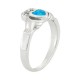 Sterling Silver Lab-Created Blue Opal Claddagh Ring Sterling Silver Lab-Created Blue Opal Claddagh Ring
