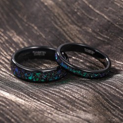 Tungsten Carbide Opal Wedding Rings for Men