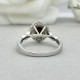 Sterling Silver Simulated Diamond Halo Oval Black Fire Opal Engagement Wedding Ring Sterling Silver Simulated Diamond Halo Oval Black Fire Opal Engagement Wedding Ring