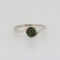 Sterling Silver Round Black Opal Vintage Ring