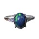 925 Silver Natural Oval Gemstone Planet Ring