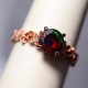 14K Rose Gold Black Opal Solitaire Ring 14K Rose Gold Black Opal Solitaire Ring