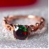 14K Rose Gold Black Opal Solitaire Ring