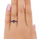 Black Tone 925 Sterling Silver Claddagh Promise Ring Lab Created Heart Black Opal Ring