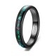 4MM Tungsten Multi-Colors Opal Inlay Wedding Band