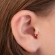 Red Opal Gold Helix Hoop Fire Opal Nose Ring Body Ring Red Opal Gold Helix Hoop Fire Opal Nose Ring Body Ring