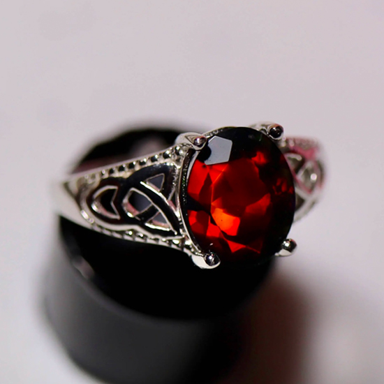 Red Colored Fire Natural Opal Ring Red Colored Fire Natural Opal Ring
