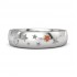 Stars Silver Band Rings With Diamond And Fire Opal