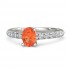 Platinum Oval Fire Opal Eternity Ring