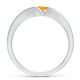 Round Fire Opal Bar-Set Silver Ring Round Fire Opal Bar-Set Silver Ring