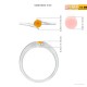 Round Fire Opal Bar-Set Silver Ring Round Fire Opal Bar-Set Silver Ring