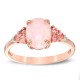 14K Rose Gold Plate Lab-Created Pink Opal Gemstone Ring 14K Rose Gold Plate Lab-Created Pink Opal Gemstone Ring