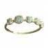 Round Opal Stone Gold Color Small Vintage Female Wedding Ring