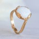 Vintage Style 14k Gold Plated Sterling Silver White Opal Ring Vintage Style 14k Gold Plated Sterling Silver White Opal Ring