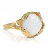 Vintage Style 14k Gold Plated Sterling Silver White Opal Ring