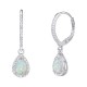Sterling Silver Teardrop Created Opal Earrings October Birthstone for Women Girls Sterling Silver Teardrop Created Opal Earrings October Birthstone for Women Girls