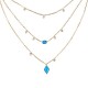 Three Triple Layered Opal Necklace