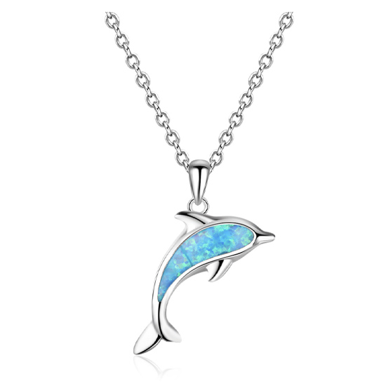Gold Plated 925 Sterling Silver Dolphin Opal Necklace Pendant Gold Plated 925 Sterling Silver Dolphin Opal Necklace Pendant