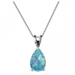Gold Plated Water Drop Opal Necklace