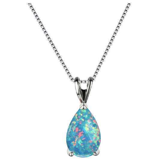 Gold Plated Water Drop Opal Necklace