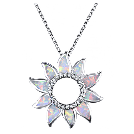 Sunflower Opal Chain Necklace Sunflower Opal Chain Necklace