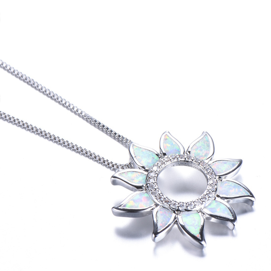 Sunflower Opal Chain Necklace Sunflower Opal Chain Necklace