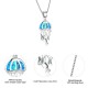 Jellyfish 925 Sterling Silver Created Opal Necklace Jellyfish 925 Sterling Silver Created Opal Necklace