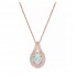 14k Rose Gold-Plated Sterling Silver Lab-Created Opal Pendant Necklace