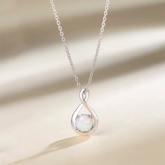 Sterling Silver Opal Pendant Necklace Gifts for Women Girls Wife Mom Lady Daughter Sterling Silver Opal Pendant Necklace Gifts for Women Girls Wife Mom Lady Daughter