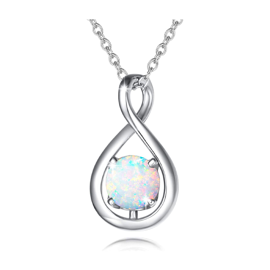 Sterling Silver Opal Pendant Necklace Gifts for Women Girls Wife Mom Lady Daughter Sterling Silver Opal Pendant Necklace Gifts for Women Girls Wife Mom Lady Daughter