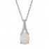 Lab-Created Opal Sterling Silver Pendant Necklace