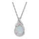 Silver Teardrop Opal Pendant Necklace Silver Teardrop Opal Pendant Necklace