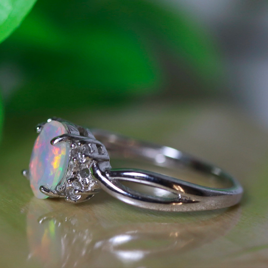 Natural opal ring anniversary ring for women Natural opal ring anniversary ring for women