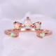 Rose Gold Plated Fire Opal Wedding Band Curved Dainty Opal Ring Vintage Ring Unique Ring Rose Gold Plated Fire Opal Wedding Band Curved Dainty Opal Ring Vintage Ring Unique Ring